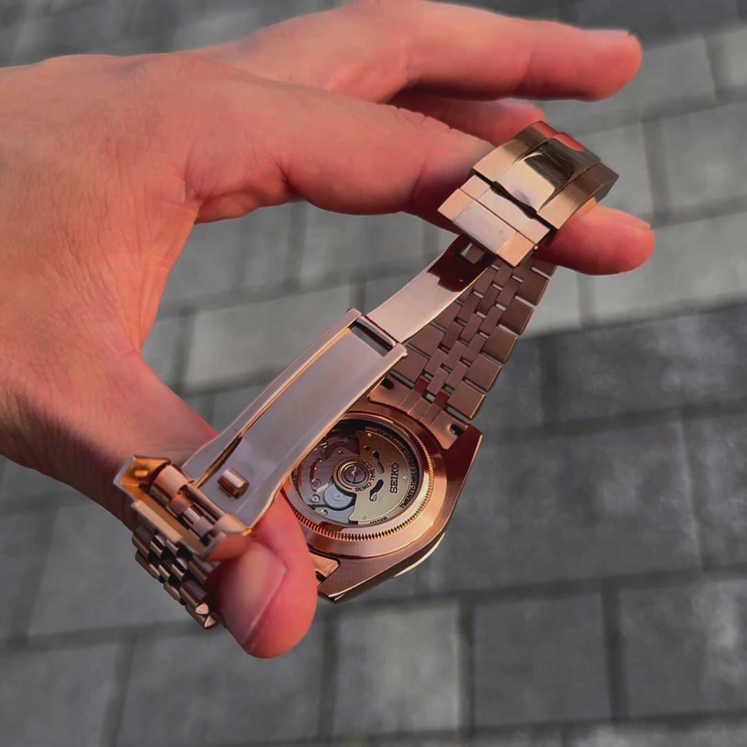 SEIKOJUST ROSÉ GOLD GREEN PALM