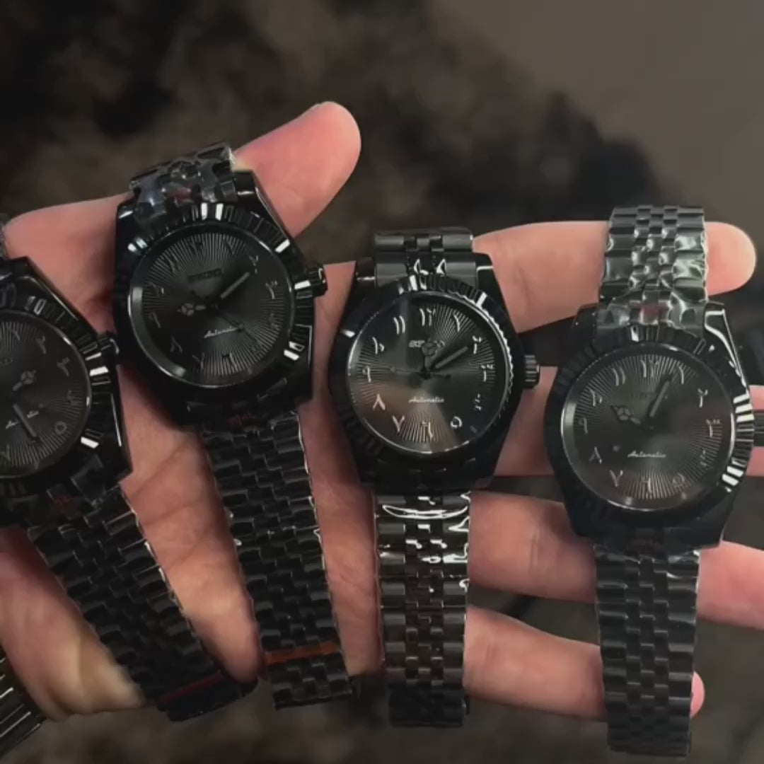 SEIKOJUST FULL BLACK ARABIC